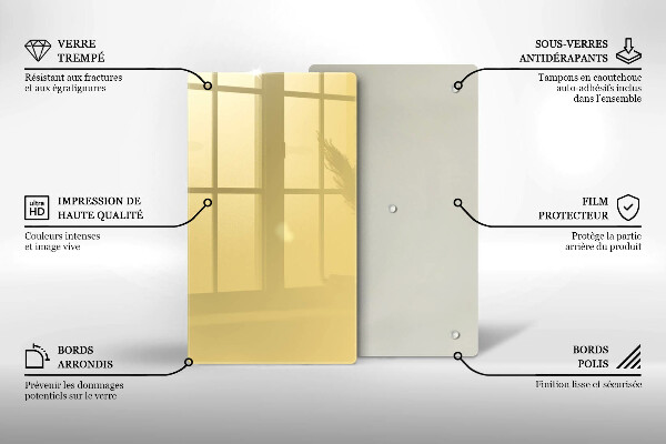 Glasskärbräda Gul färg