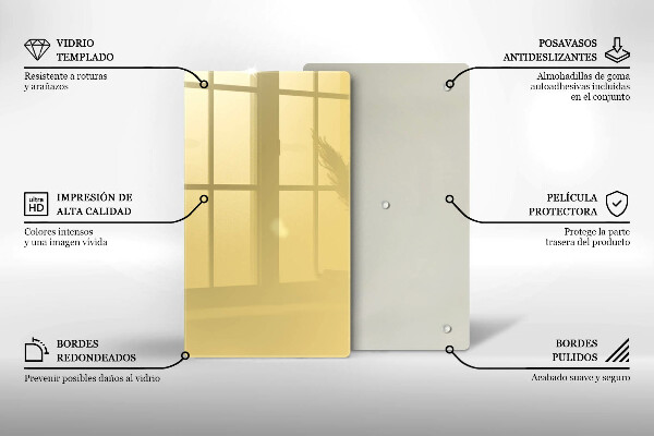 Glasskärbräda Gul färg