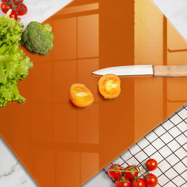 Skärbräda i glas orange