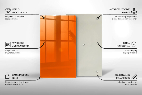 Skärbräda i glas orange