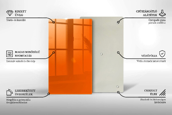 Skärbräda i glas orange
