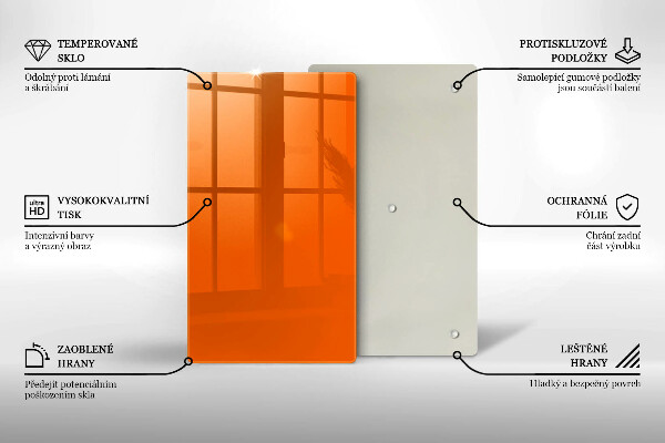 Skärbräda i glas orange