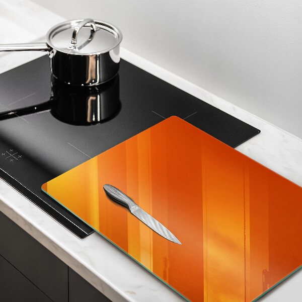 Skärbräda i glas orange