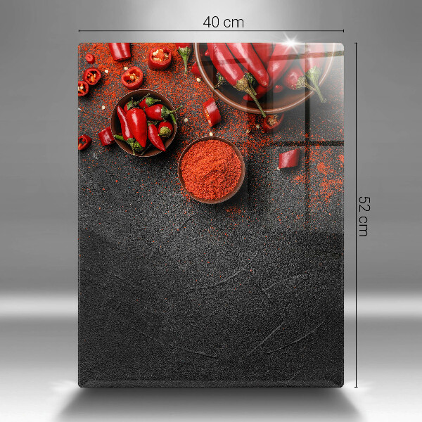 Glasskärbräda Röd chilipeppar