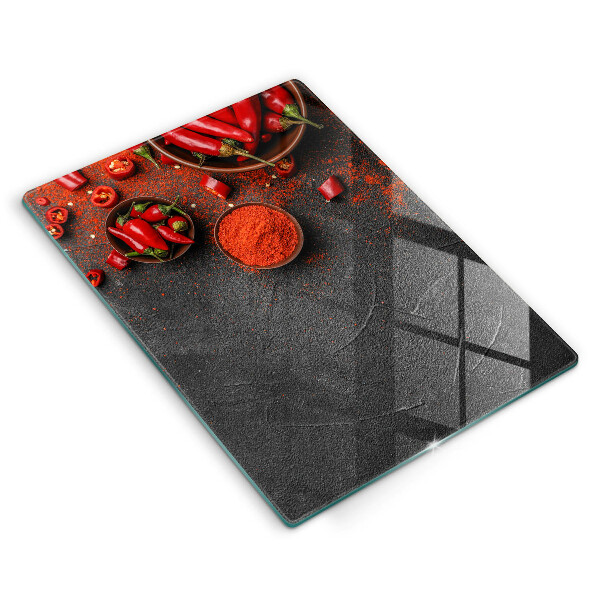 Glasskärbräda Röd chilipeppar