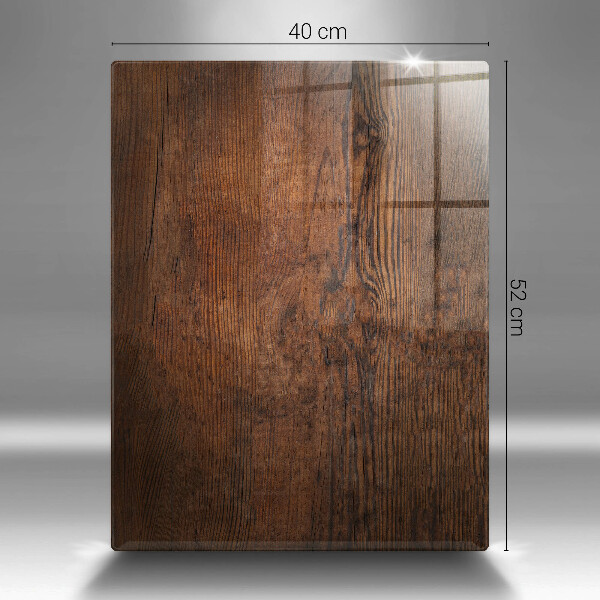 Glasskärbräda Mörk träskiva