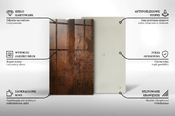 Glasskärbräda Mörk träskiva