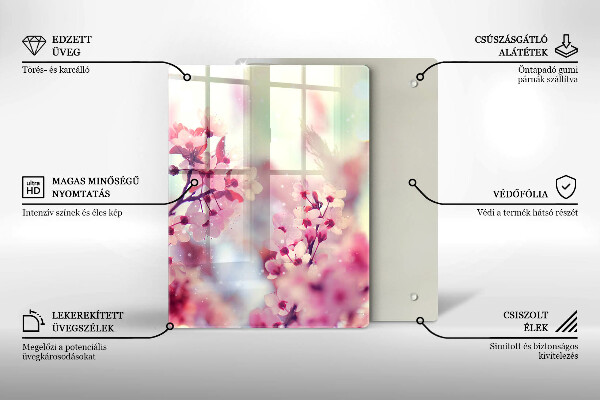 Glasskärbräda Mörk träskiva