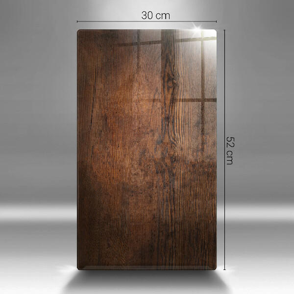 Glasskärbräda Mörk träskiva