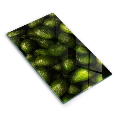 Glasskärbräda med avokadomotiv