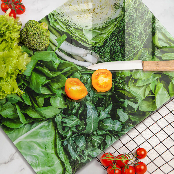 Glasskärbräda Gröna grönsaker