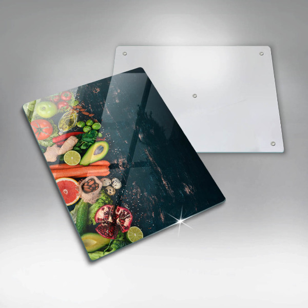 Glasskärbräda Frukt och grönsaker