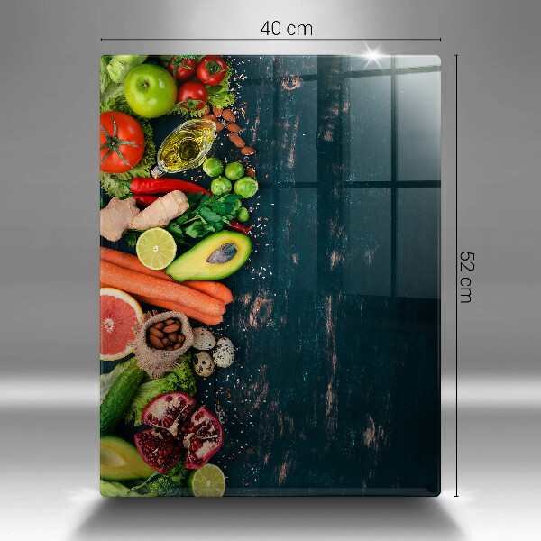 Glasskärbräda Frukt och grönsaker