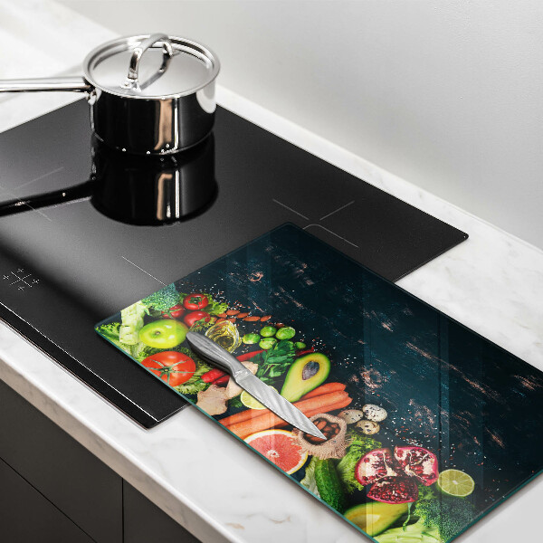 Glasskärbräda Frukt och grönsaker