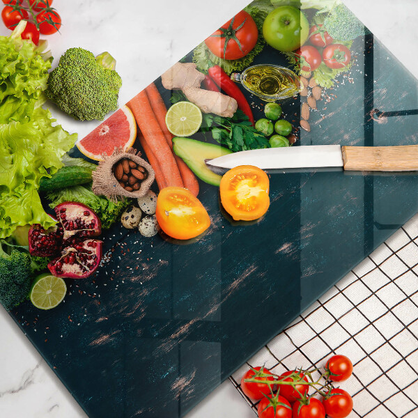 Glasskärbräda Frukt och grönsaker