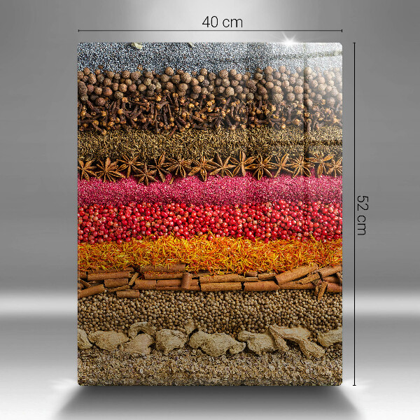 Glasskärbräda Färgglada kryddor