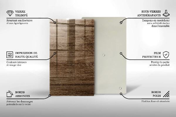 Glasskärbräda Trästruktur