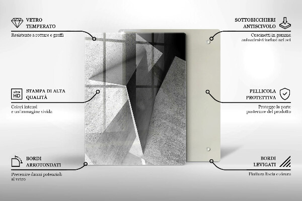 Glasskärbräda Trästruktur