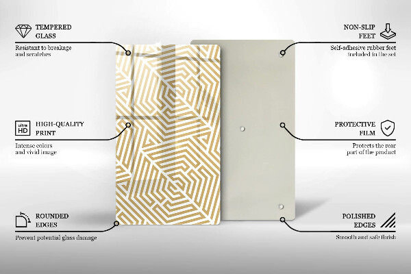 Glasskärbräda Geometriska linjer