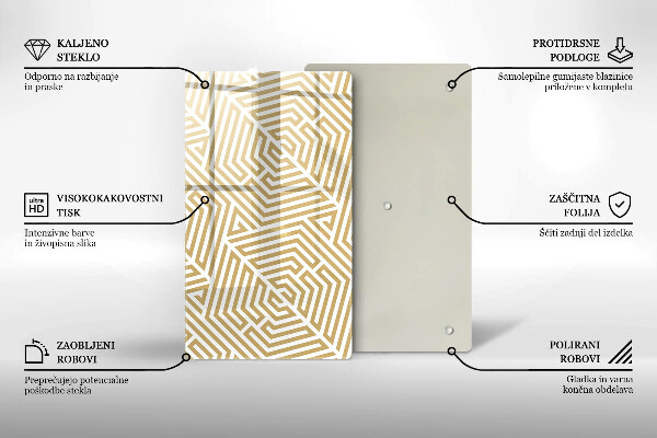 Glasskärbräda Geometriska linjer