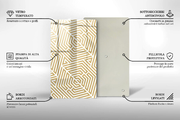 Glasskärbräda Geometriska linjer