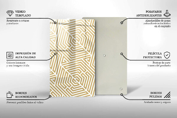 Glasskärbräda Geometriska linjer