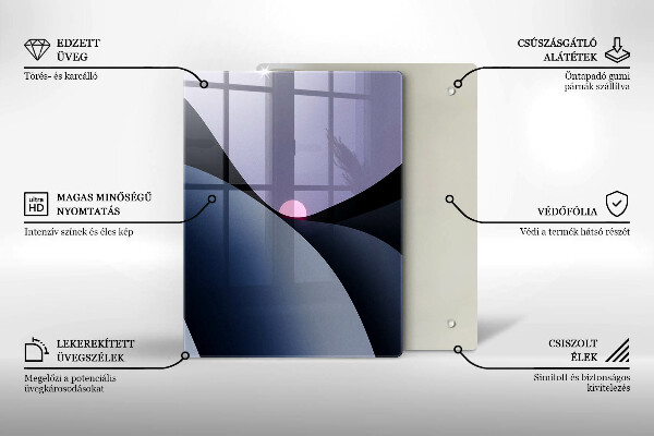 Glasskärbräda Geometriska linjer