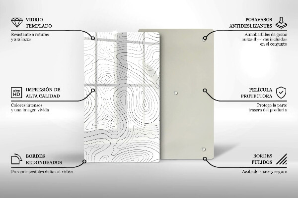 Glasskärbräda Abstraktionsformer