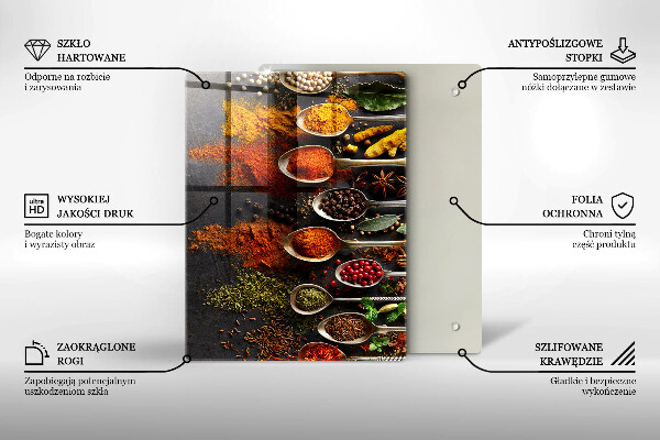 Glasskärbräda Målade boho löv