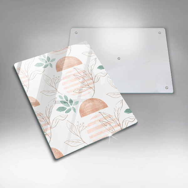 Glasskärbräda Boho lövmönster