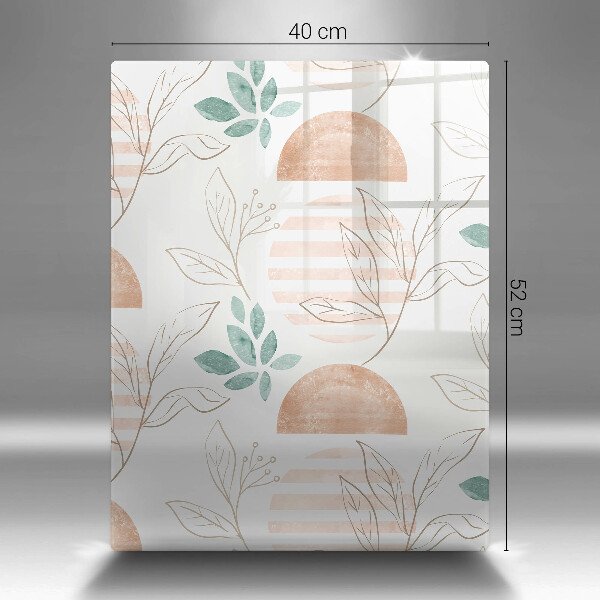 Glasskärbräda Boho lövmönster