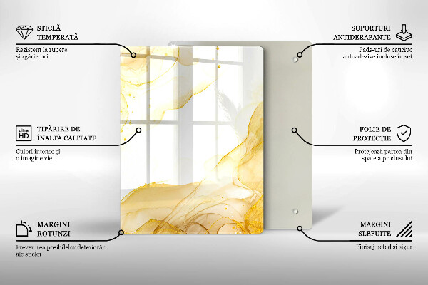 Glasskärbräda Boho lövmönster