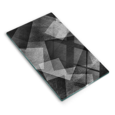 Glasskärbräda med geometrisk abstraktion