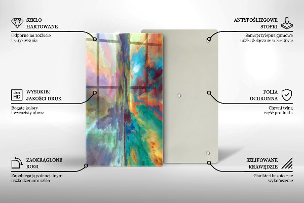 Glasskärbräda Färgglad himmel