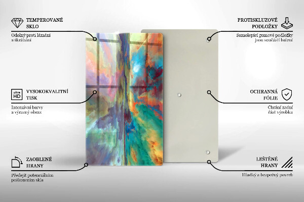 Glasskärbräda Färgglad himmel