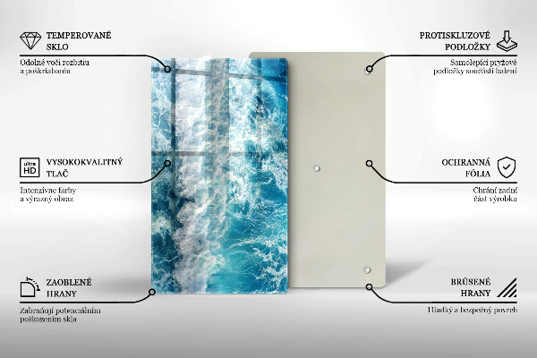 Glasskärbräda Vatten havsvågor