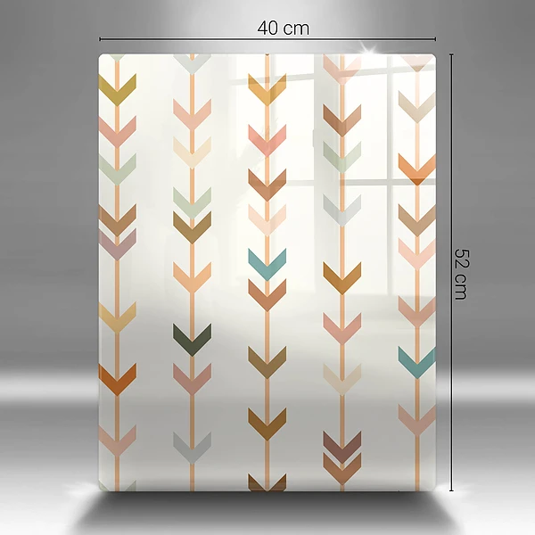 Glasskärbräda med geometriska element