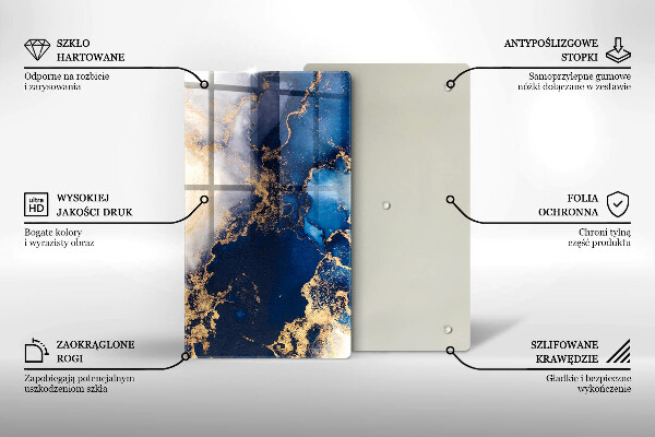 Glasskärbräda Elegant bakgrund och guld