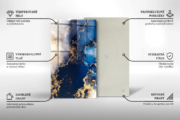 Glasskärbräda Elegant bakgrund och guld