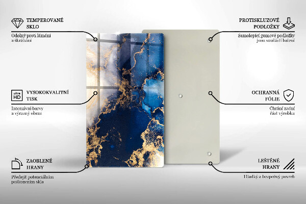 Glasskärbräda Elegant bakgrund och guld