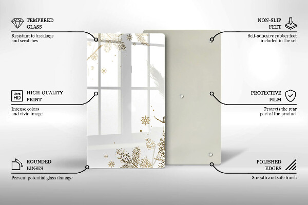 Glasskärbräda Vinterdekorationer