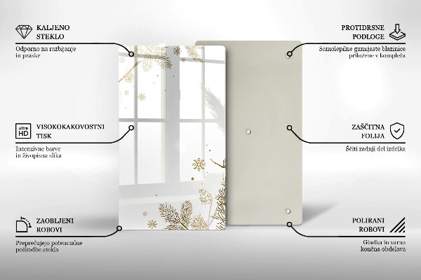 Glasskärbräda Vinterdekorationer