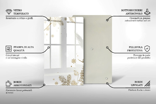 Glasskärbräda Vinterdekorationer