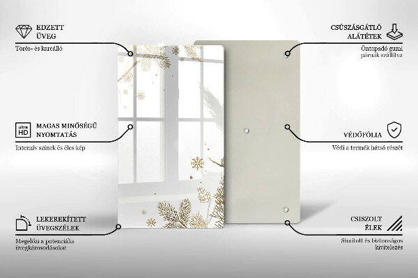 Glasskärbräda Vinterdekorationer