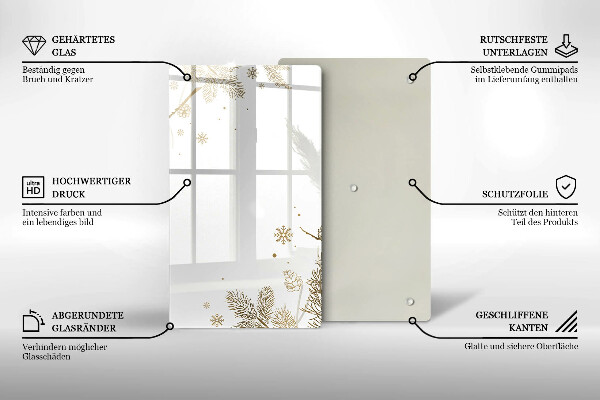 Glasskärbräda Vinterdekorationer