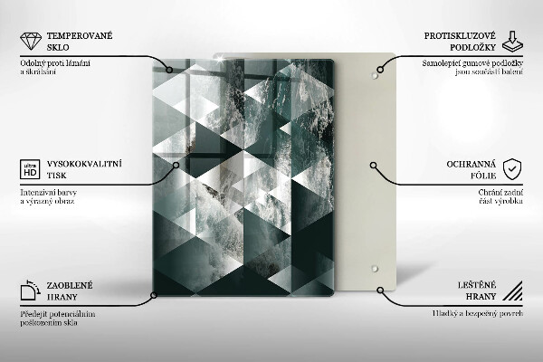 Glasskärbräda Sprucket stenguld