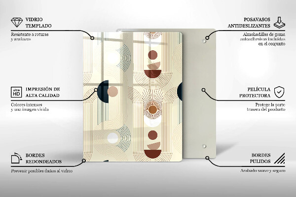 Glasskärbräda Modernt linjemönster