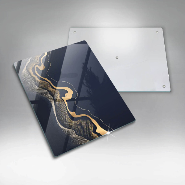 Glasskärbräda Abstrakta gyllene linjer