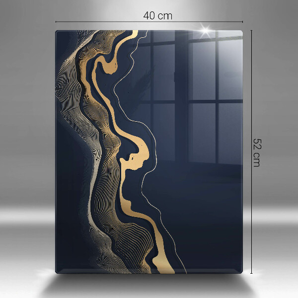 Glasskärbräda Abstrakta gyllene linjer
