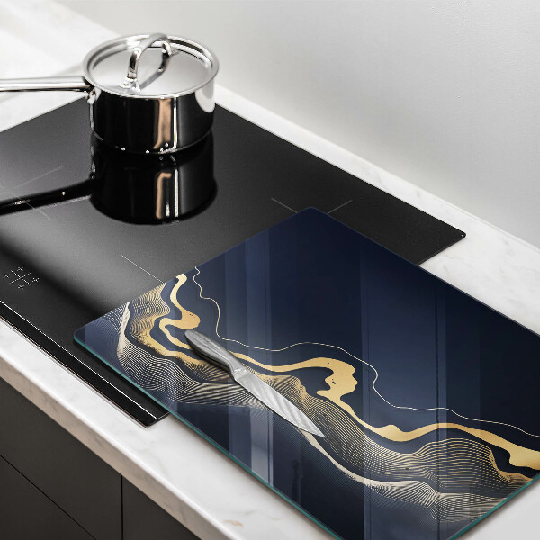 Glasskärbräda Abstrakta gyllene linjer